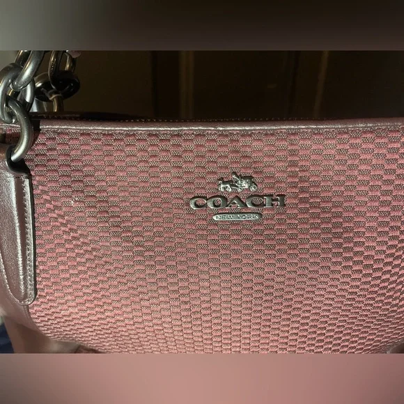 Coach Burgundy and Brown Tote Bag - Picture 3 of 12